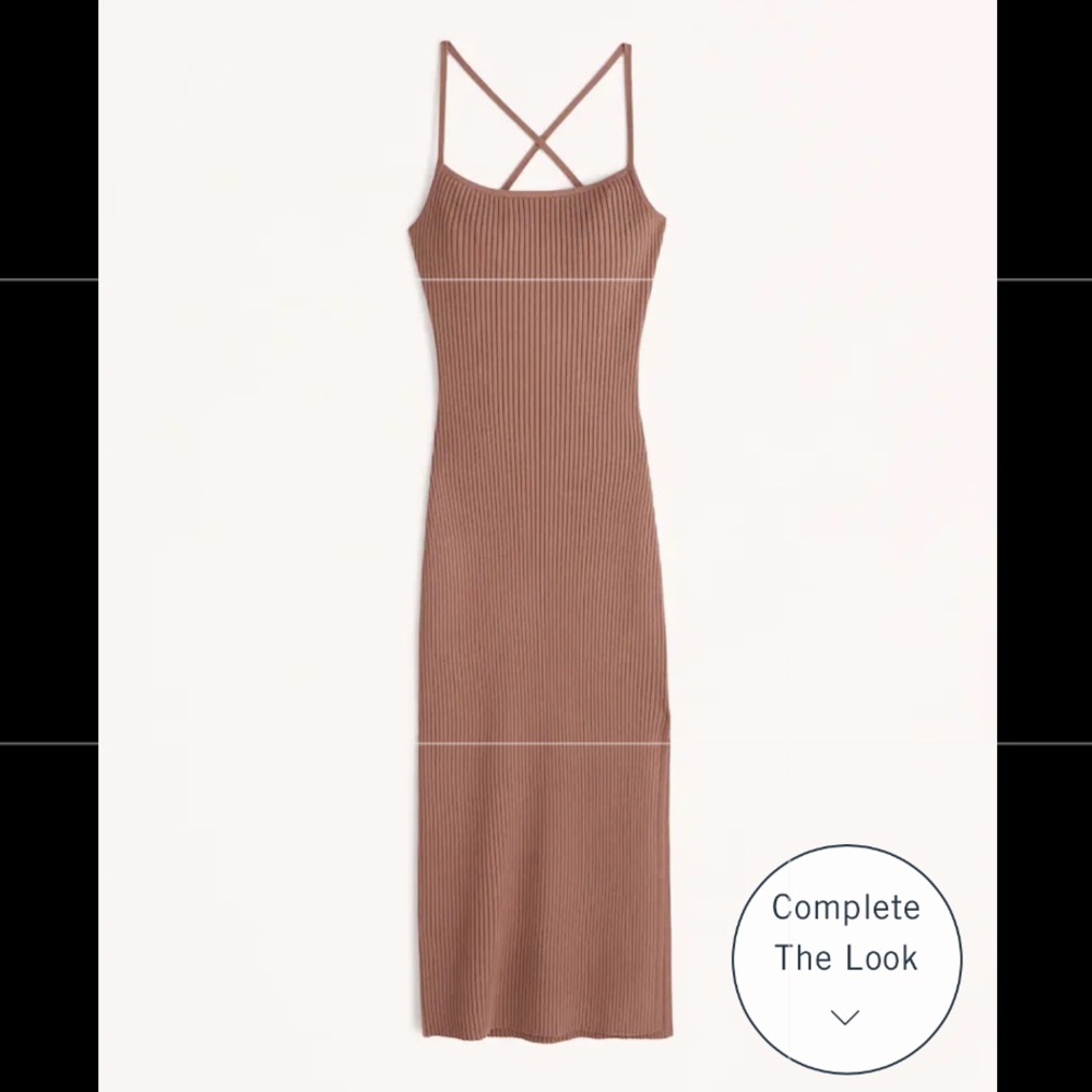 Lace up ribbed midi dress